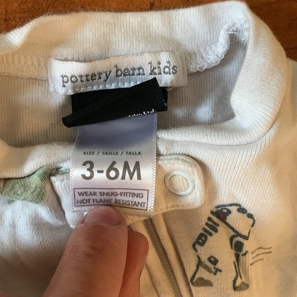 Pottery Barn Kids Star Wars 3-6m zippered onesie - Picture 2 of 2
